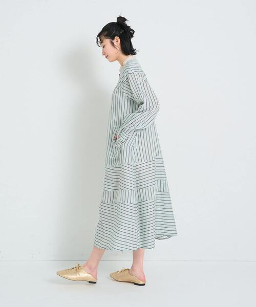 conges payes ADIEU TRISTESSE（コンジェ ペイエ アデュートリステス）の「ストライプパッチワークワンピース（ワンピース・レディース・グリーン系その他/オレンジ系その他・38）」の17枚目の写真