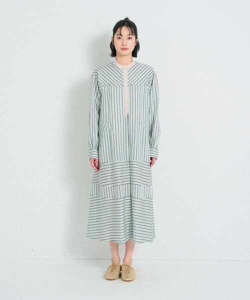 conges payes ADIEU TRISTESSE（コンジェ ペイエ アデュートリステス）の「ストライプパッチワークワンピース（ワンピース・レディース・グリーン系その他/オレンジ系その他・38）」の19枚目の写真