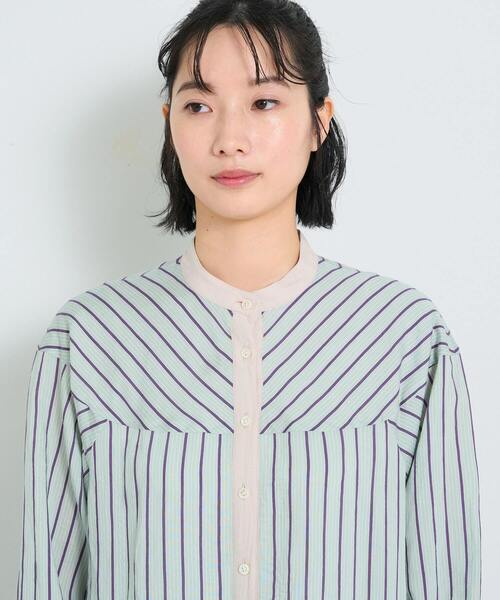 conges payes ADIEU TRISTESSE（コンジェ ペイエ アデュートリステス）の「ストライプパッチワークワンピース（ワンピース・レディース・グリーン系その他/オレンジ系その他・38）」の22枚目の写真