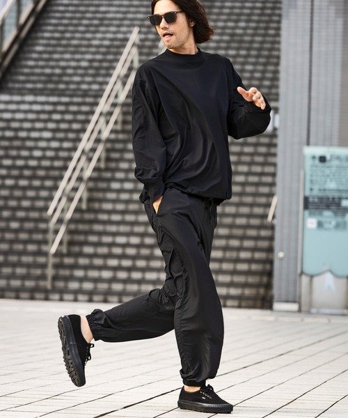 +phenix（プラスフェニックス）の「+phenix(プラスフェニックス)WASHER PANTS ワッシャー素材 アウトドア ナイロンパンツ ロングパンツ(軽量 / 撥水加工)（その他パンツ・メンズ・ワンウォッシュ/カーキ/ブラック・XL/L/M/S）」の10枚目の写真