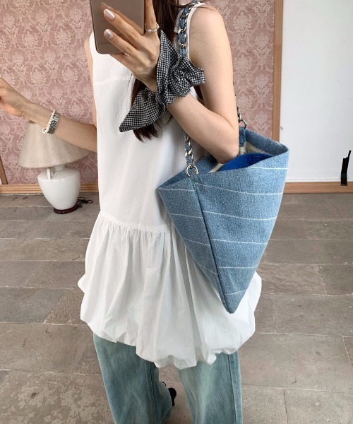 LADY LIKE（レディライク）の「バルーンスカートタンクワンピース（ワンピース・レディース・ホワイト/ブラック・M）」の21枚目の写真
