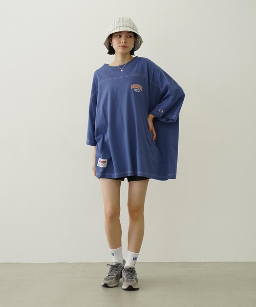 MILKFED.（ミルクフェド）の「COOPER HEART DENIM SHORT PANTS（デニムパンツ・レディース・ライトインディゴブルー/ブラック・M/S）」の13枚目の写真