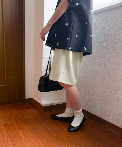 URBAN RESEARCH DOORS（アーバンリサーチドアーズ）の「『セットアップ対応』 ワンタックハーフパンツ（その他パンツ・レディース・ナチュラル/グレー・MEDIUM）」の6枚目の写真