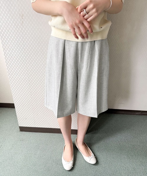 URBAN RESEARCH DOORS（アーバンリサーチドアーズ）の「『セットアップ対応』 ワンタックハーフパンツ（その他パンツ・レディース・ナチュラル/グレー・MEDIUM）」の10枚目の写真