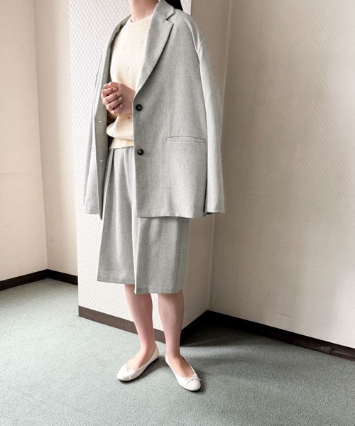 URBAN RESEARCH DOORS（アーバンリサーチドアーズ）の「『セットアップ対応』 ワンタックハーフパンツ（その他パンツ・レディース・ナチュラル/グレー・MEDIUM）」の17枚目の写真