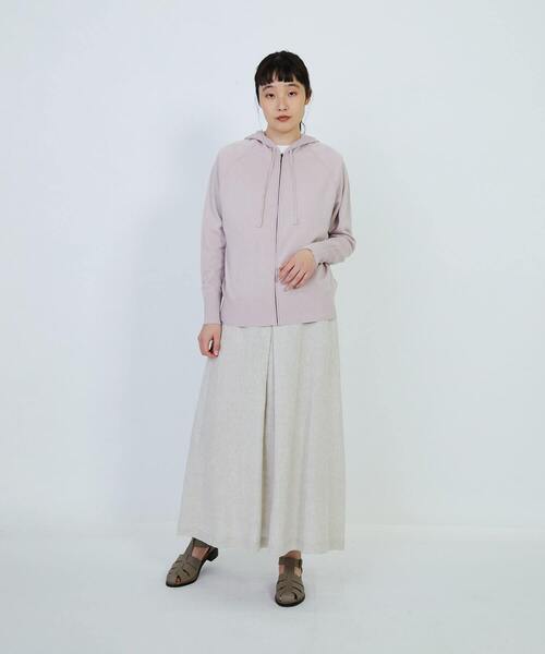 LOISIR（ロワズィール）の「和紙コットン天竺ニットフーディ（ニット/セーター・レディース・ベージュ/ブルーグリーン/ピンク・FREE）」の15枚目の写真