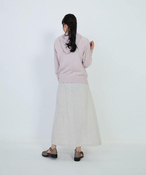 LOISIR（ロワズィール）の「和紙コットン天竺ニットフーディ（ニット/セーター・レディース・ベージュ/ブルーグリーン/ピンク・FREE）」の18枚目の写真