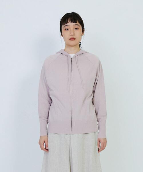 LOISIR（ロワズィール）の「和紙コットン天竺ニットフーディ（ニット/セーター・レディース・ベージュ/ブルーグリーン/ピンク・FREE）」の19枚目の写真