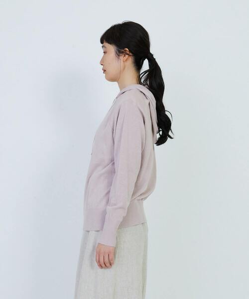 LOISIR（ロワズィール）の「和紙コットン天竺ニットフーディ（ニット/セーター・レディース・ベージュ/ブルーグリーン/ピンク・FREE）」の20枚目の写真