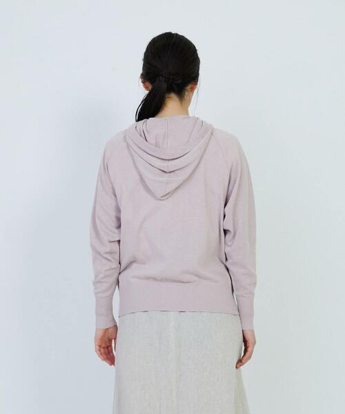 LOISIR（ロワズィール）の「和紙コットン天竺ニットフーディ（ニット/セーター・レディース・ベージュ/ブルーグリーン/ピンク・FREE）」の21枚目の写真