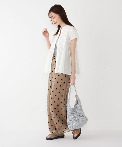 慈雨のドットパンツ OUTLET】loosely dot pants～ﾙｰｽﾞﾘｰﾄﾞｯﾄﾊﾟﾝﾂ | flower／フラワー