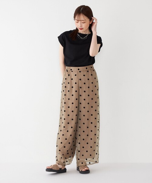 慈雨のドットパンツ フラワードットパンツ | ファッション通販サイト NUGU