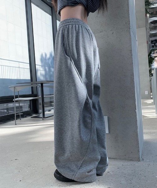 セール】バック切替タックワイドトレーニングパンツ（スウェットパンツ