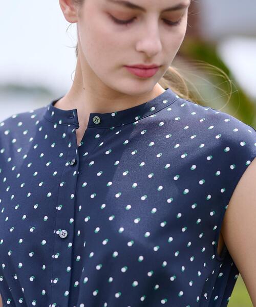 DRESSTERIOR（ドレステリア）の「【ポケットあり/後ろウエストゴム】ドットプリントフレンチスリーブワンピ（ワンピース・レディース・ネイビー系/グリーン系その他2・34/36/38）」の18枚目の写真
