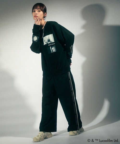 STAR WARS(スターウォーズ)の「STAR WARS/ロゴテープラインパンツ(その他パンツ・レディース・ブラック/ベージュ・FREE)」の4枚目の写真