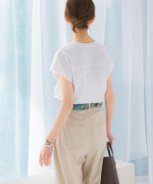 URBAN RESEARCH ROSSO WOMEN（アーバンリサーチ　ロッソ）の「タックスリーブクールタッチカットソー（Tシャツ/カットソー・レディース・ブラック/ホワイト/グリーン/レッド・FREE）」の8枚目の写真