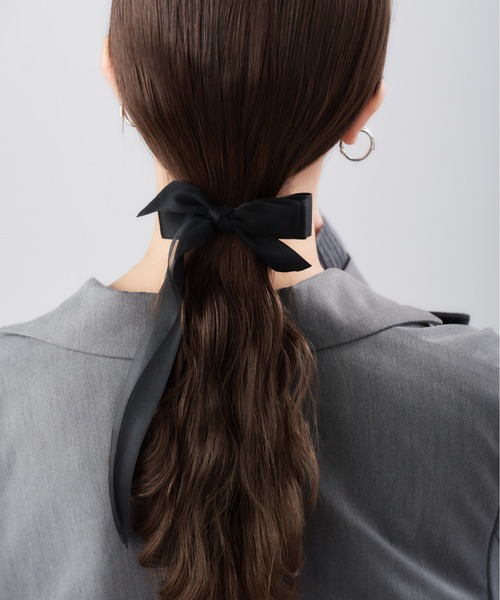 dee doo dah（ディドゥダ）の「【deedoodah】 サテン×チュールリボン　オールフィットバレッタ（バレッタ/ヘアクリップ・レディース・C/D/B/A・FREE）」の4枚目の写真