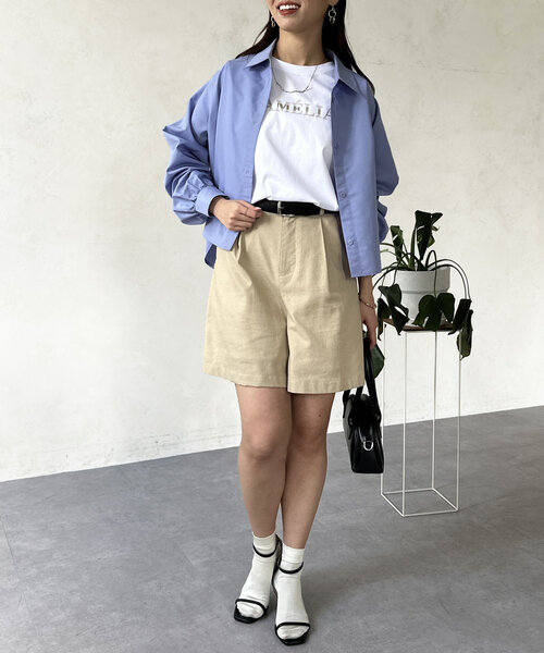 Chez toi（シェトワ）の「箔ラインロゴTシャツ（Tシャツ/カットソー・レディース・ブラック/グレイッシュベージュ/オリーブ/オフホワイト・FREE）」の22枚目の写真