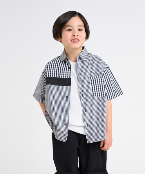 半袖ギンガムチェックシャツ（抗菌防臭）(SASARI)｜Tシャツ通販