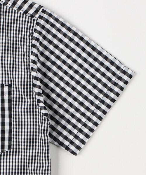 COMME CA ISM（コムサイズム）の「ギンガムチェック 半袖シャツ（シャツ/ブラウス・キッズ・ブラック・150cm/140cm/130cm/120cm/110cm/100cm）」の7枚目の写真