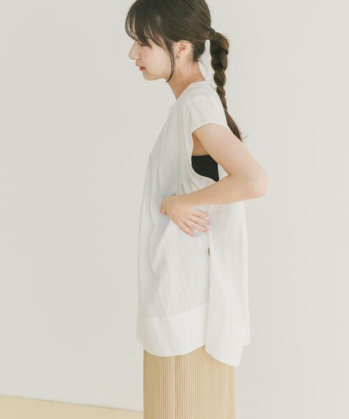 ITEMS URBANRESEARCH(アイテムズ アーバンリサーチ)の「サイドスリットフレンチブラウス(シャツ/ブラウス・レディース・ネイビー/オフホワイト/レッド系その他・FREE)」の13枚目の写真
