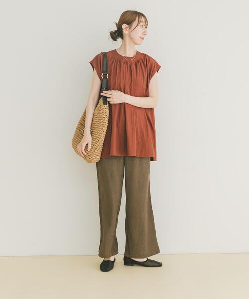 ITEMS URBANRESEARCH(アイテムズ アーバンリサーチ)の「サイドスリットフレンチブラウス(シャツ/ブラウス・レディース・ネイビー/オフホワイト/レッド系その他・FREE)」の12枚目の写真