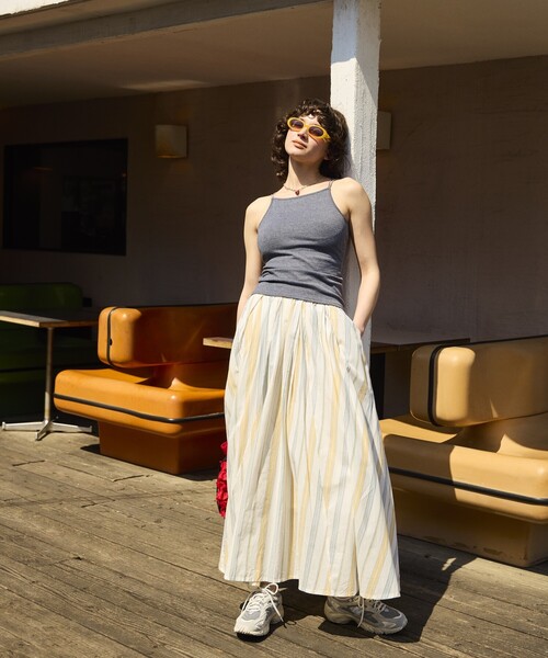 FREAK'S STORE（フリークスストア）の「インド マルチストライプ フレアスカート/ コットンロングスカート（スカート・レディース・レッド系その他/ブルー系その他・ﾌﾘ-）」の3枚目の写真