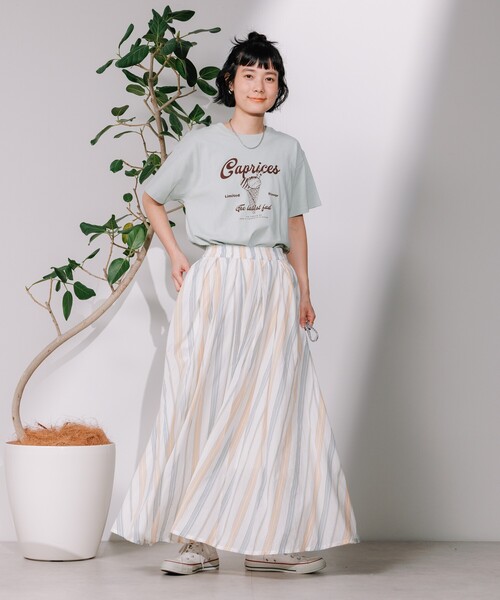 FREAK'S STORE（フリークスストア）の「インド マルチストライプ フレアスカート/ コットンロングスカート（スカート・レディース・レッド系その他/ブルー系その他・ﾌﾘ-）」の6枚目の写真