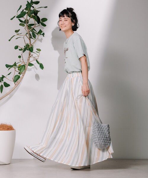 DT MaxMara ★ コットンポプリン フレアスカート LUCILLA マルチ ウィークエンド マックスマーラ Weekend Max Mara WEEKEND MAX