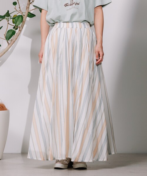 FREAK'S STORE（フリークスストア）の「インド マルチストライプ フレアスカート/ コットンロングスカート（スカート・レディース・レッド系その他/ブルー系その他・ﾌﾘ-）」の20枚目の写真