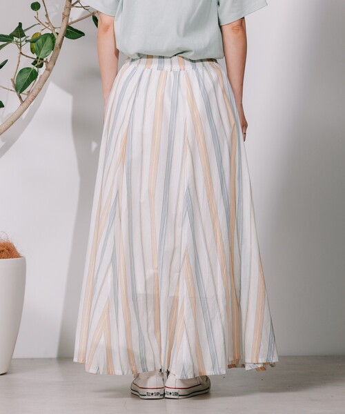 FREAK'S STORE（フリークスストア）の「インド マルチストライプ フレアスカート/ コットンロングスカート（スカート・レディース・レッド系その他/ブルー系その他・ﾌﾘ-）」の22枚目の写真