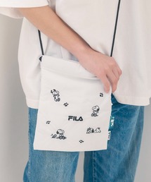 【FILA/フィラ × PEANUTS/ピーナッツ】フロント刺繍 ドローストリングミニショルダーバッグ