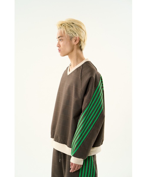 DISCOVERED（ディスカバード）の「CHECK BONDING LINE PULLOVER（ブルゾン・メンズ・ベージュ/ネイビー・SMALL/LARGE）」の7枚目の写真