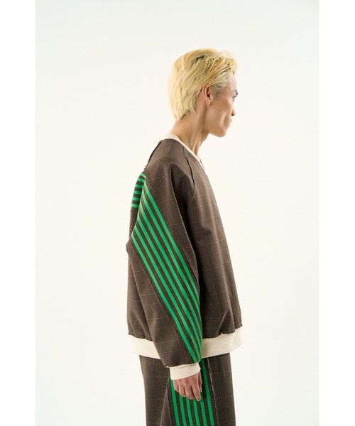 DISCOVERED（ディスカバード）の「CHECK BONDING LINE PULLOVER（ブルゾン・メンズ・ベージュ/ネイビー・SMALL/LARGE）」の9枚目の写真