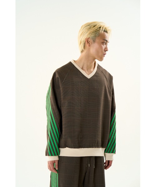 DISCOVERED（ディスカバード）の「CHECK BONDING LINE PULLOVER（ブルゾン・メンズ・ベージュ/ネイビー・SMALL/LARGE）」の10枚目の写真