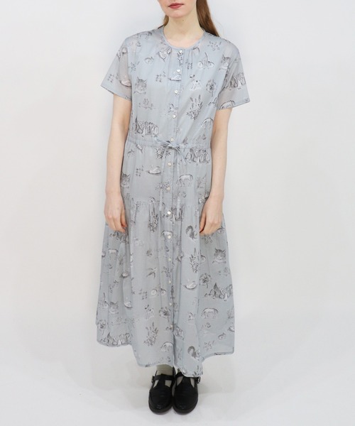 haupia(ハウピア)の「湖畔のレモンクリームパイ【ワンピース】(ワンピース・レディース・オフホワイト/グレー・MEDIUM)」の1枚目の写真