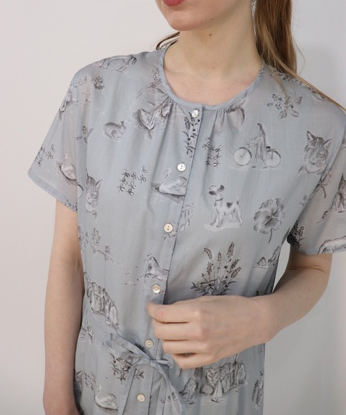 haupia(ハウピア)の「湖畔のレモンクリームパイ【ワンピース】(ワンピース・レディース・オフホワイト/グレー・MEDIUM)」の17枚目の写真