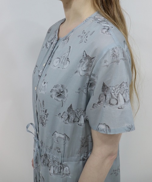 haupia(ハウピア)の「湖畔のレモンクリームパイ【ワンピース】(ワンピース・レディース・オフホワイト/グレー・MEDIUM)」の16枚目の写真