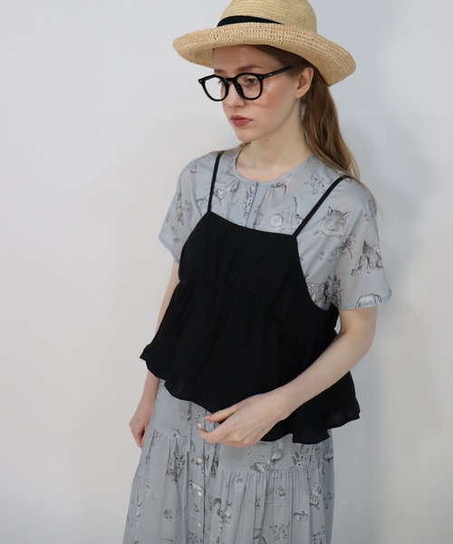 haupia(ハウピア)の「湖畔のレモンクリームパイ【ワンピース】(ワンピース・レディース・オフホワイト/グレー・MEDIUM)」の14枚目の写真