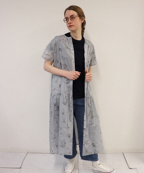 haupia(ハウピア)の「湖畔のレモンクリームパイ【ワンピース】(ワンピース・レディース・オフホワイト/グレー・MEDIUM)」の13枚目の写真