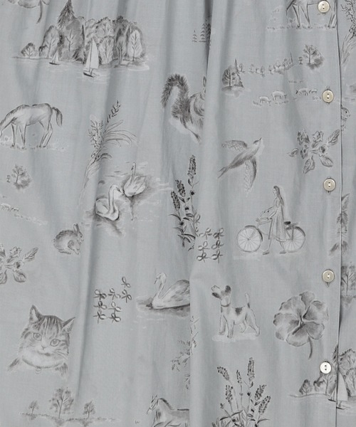 haupia(ハウピア)の「湖畔のレモンクリームパイ【ワンピース】(ワンピース・レディース・オフホワイト/グレー・MEDIUM)」の9枚目の写真