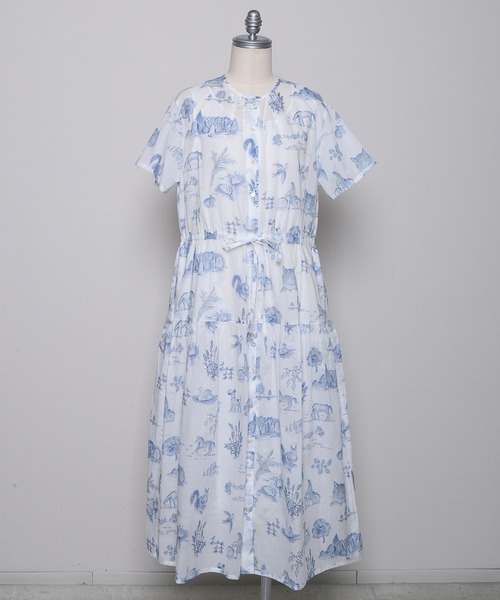 haupia(ハウピア)の「湖畔のレモンクリームパイ【ワンピース】(ワンピース・レディース・オフホワイト/グレー・MEDIUM)」の8枚目の写真