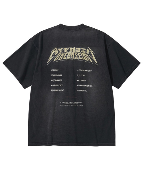 LIBERE(リベーレ)の「LIBERE リベーレ / WASHED T-SHIRT バンドプリントウォッシュドビッグシルエットTシャツ / 251218-251219(Tシャツ/カットソー・メンズ・ブルー系その他/ブラック・LARGE/MEDIUM/SMALL)」の2枚目の写真