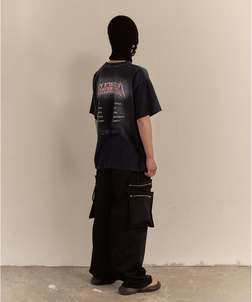 LIBERE(リベーレ)の「LIBERE リベーレ / WASHED T-SHIRT バンドプリントウォッシュドビッグシルエットTシャツ / 251218-251219(Tシャツ/カットソー・メンズ・ブルー系その他/ブラック・LARGE/MEDIUM/SMALL)」の12枚目の写真