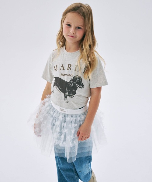 Mardi Mercredi キッズ用Tシャツ【まお】 Mardi Mercredi tシャツ KIDS TSHIRT TRIPLE FLOWER キッズ 子供