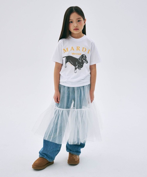 Mardi Mercredi（マルディメクルディ）の「KIDS TSHIRT DDANJI / キッズ Tシャツ ダンジ（Tシャツ/カットソー・キッズ・ヘザーグレー/ベージュ系その他/ホワイト/オートミール・100cm/110cm/120cm/130cm）」の15枚目の写真