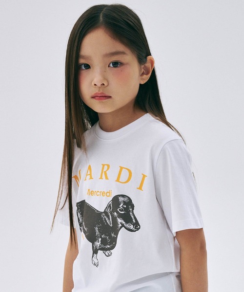 Mardi Mercredi（マルディメクルディ）の「KIDS TSHIRT DDANJI / キッズ Tシャツ ダンジ（Tシャツ/カットソー・キッズ・ヘザーグレー/ベージュ系その他/ホワイト/オートミール・100cm/110cm/120cm/130cm）」の16枚目の写真