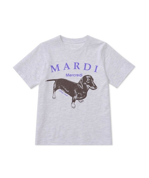 Mardi Mercredi ダックスフンド プリント スウェット グレー
