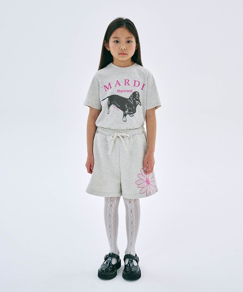 Mardi Mercredi（マルディメクルディ）の「KIDS TSHIRT DDANJI / キッズ Tシャツ ダンジ（Tシャツ/カットソー・キッズ・ヘザーグレー/ベージュ系その他/ホワイト/オートミール・100cm/110cm/120cm/130cm）」の9枚目の写真