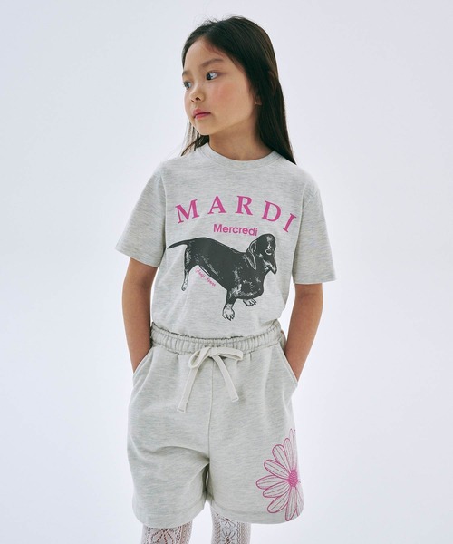Mardi Mercredi（マルディメクルディ）の「KIDS TSHIRT DDANJI / キッズ Tシャツ ダンジ（Tシャツ/カットソー・キッズ・ヘザーグレー/ベージュ系その他/ホワイト/オートミール・100cm/110cm/120cm/130cm）」の10枚目の写真